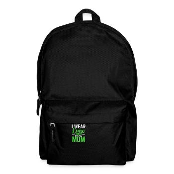 Je porte du vert lime pour ma mère Non-Hodgkin - Sac à dos - noir - Devant