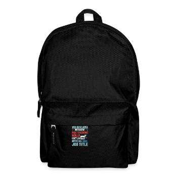 Web Development Web Developer Developer Manager - Backpack - black - Front