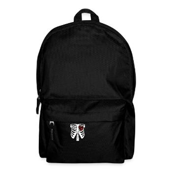 Guitar Guitarist Guitarist Music Skeleton Heart - Backpack - black - Front