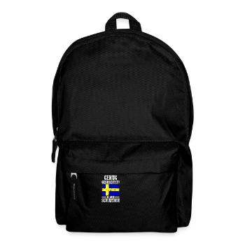 Skandinavien Urlaub Schwede Schweden - Rucksack - Schwarz - Vorne