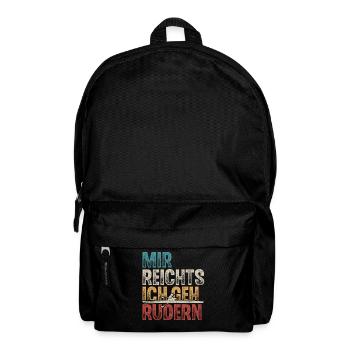Rudern Ruderer Ruderboot - Rucksack - Schwarz - Vorne