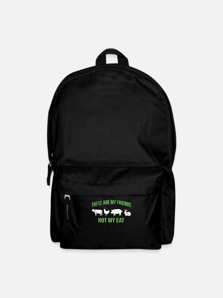 Veganer Vegetarier Spruch - Rucksack - Schwarz