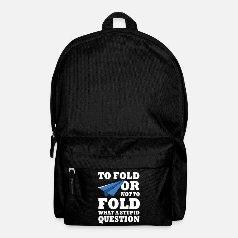 Papierflieger Geschenk - Rucksack - Schwarz