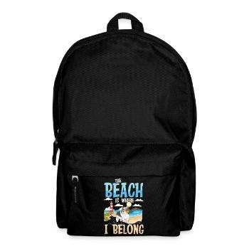 The Beach Is Where I Belong - Rucksack - Schwarz - Vorne