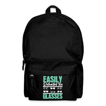 Facilement distrait par les lunettes Optométriste Opt - Sac à dos - noir - Devant