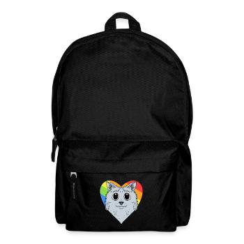 LGBT Katze Sibirische Katze Regenbogen - Rucksack - Schwarz - Vorne
