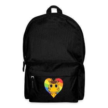 Giraffe LGBT Regenbogen Farben - Rucksack - Schwarz - Vorne