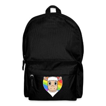 Schaf Lgbt Regenbogen Farben - Rucksack - Schwarz - Vorne