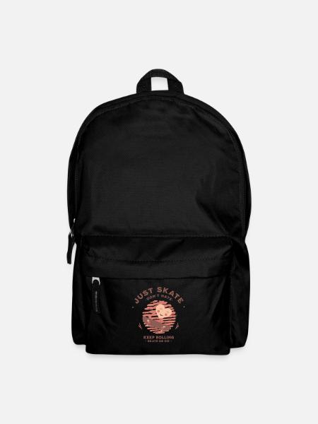 Just Skate Don't Hate Skull Skate or Die - Backpack - black