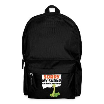 Snake Serpent Sorry My Snake Ate - Rucksack - Schwarz - Vorne
