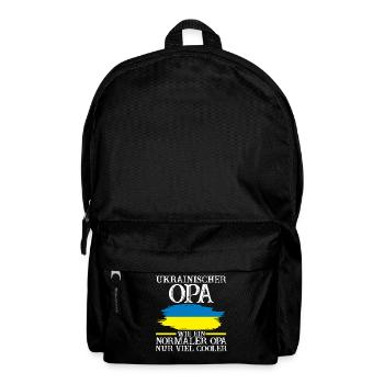 Ukrainischer Opa Ukrainer Ukraine - Rucksack - Schwarz - Vorne