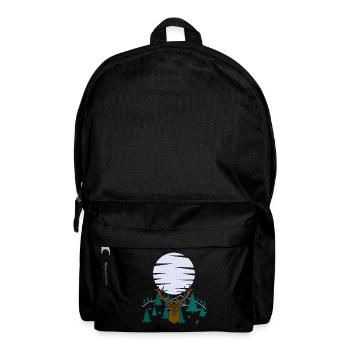 Bois de lune de cerf avec bois de cerf - Sac à dos - noir - Devant