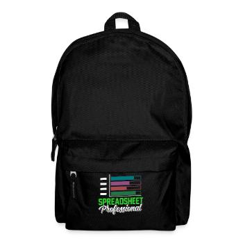 Spreadsheet Professional Accountant Table Work - Backpack - black - Front