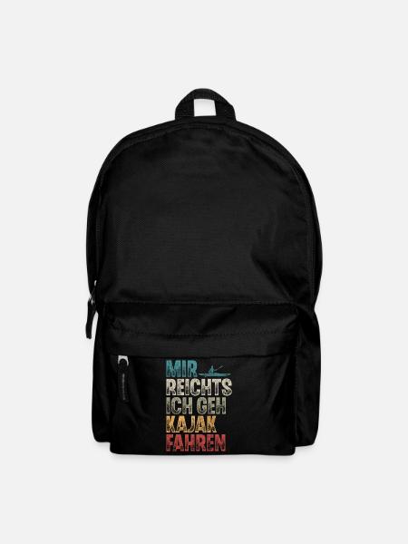 Kajak Kajakfahren paddeln Kajaker Kajakerin - Rucksack - Schwarz