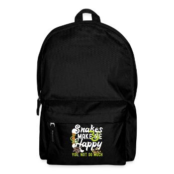 Snake Serpent Snakes Make Me Happy - Rucksack - Schwarz - Vorne
