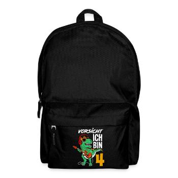 Dinosaurier 9. Geburtstag Gitarre Jungen Geschenk - Rucksack - Schwarz - Vorne