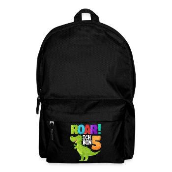 Ich Bin 5 Dinosaurier 5. Geburtstag Jungs Geschenk - Rucksack - Schwarz - Vorne