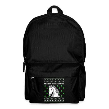 Cheval de Noël moche Cadeau de Noël Noël - Sac à dos - noir - Devant