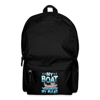 My Boat My Rules für einen Segler Kapitän Skipper - Rucksack - Schwarz - Vorne