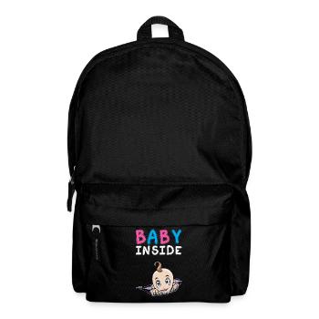 Baby Inside Pregnant Baby Inside Announcement - Backpack - black - Front