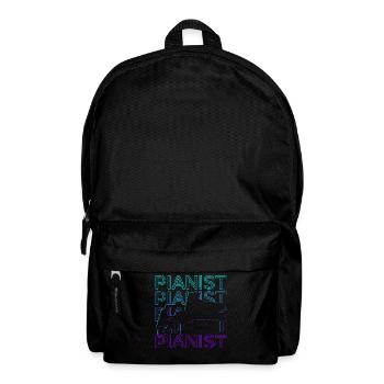 Pianist Keyboarder Klavierspieler Retro - Rucksack - Schwarz - Vorne