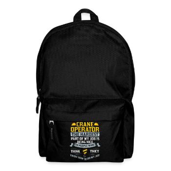 Crane Operator Construction Worker Crane Tower Training - Backpack - black - Front