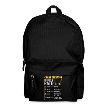 Crane Operator Construction Worker Crane Tower Training - Backpack - black - Front