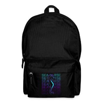 Seepferdchen Retro - Rucksack - Schwarz - Vorne
