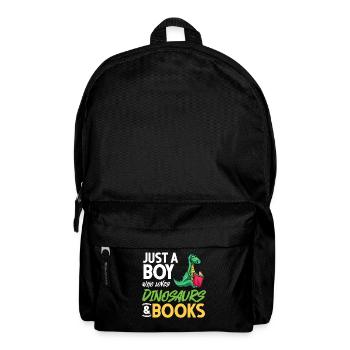 Dinosaur Book Read Dino Read Funny Readers - Backpack - black - Front