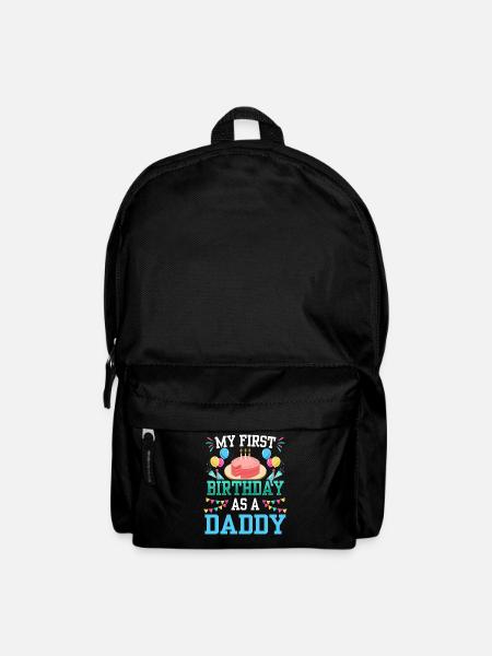 Mein Erster Geburtstag Als Daddy Papi Papa Vater - Rucksack - Schwarz
