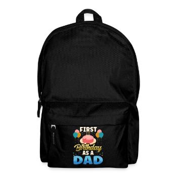 First Birthday As Papa Daddy Father Party - Backpack - black - Front