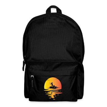 Bogenfischen Sonnenuntergang - Rucksack - Schwarz - Vorne