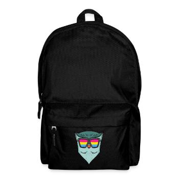 Pansexual Owl - Owl with Glasses - Backpack - black - Front