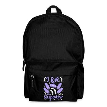 Ich Liebe Übernachtungen Süß Party Übernachten - Rucksack - Schwarz - Vorne