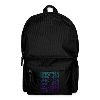 Licorne Rétro - Sac à dos - noir - Devant