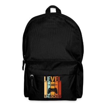 40. Geburtstag Level 40 unlocked - Rucksack - Schwarz - Vorne