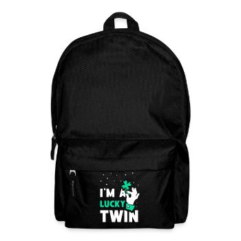 I am a happy twin Ireland Irish - Backpack - black - Front