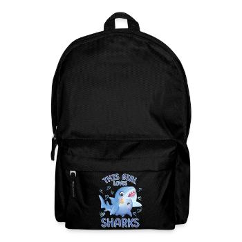 Dieses Maedchen Liebt Haie - Rucksack - Schwarz - Vorne