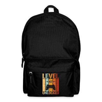 47. Geburtstag Level 47 unlocked - Rucksack - Schwarz - Vorne