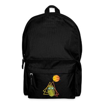 Retro 80er Jahre Jackfrucht - Rucksack - Schwarz - Vorne
