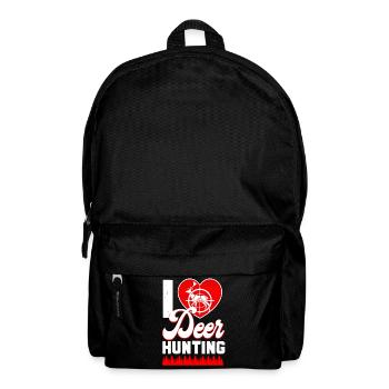 Buck Deer Hunting Hunter Heart - Backpack - black - Front