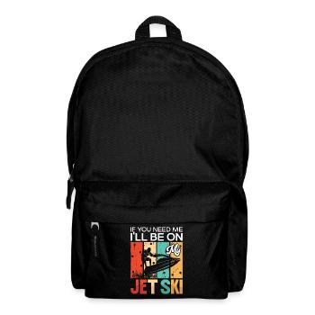 Jetski Wassersport Urlaub Sommer Coole Geschenk - Rucksack - Schwarz - Vorne