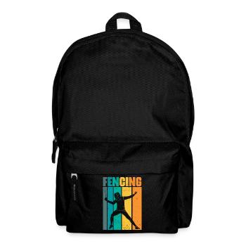 Vintage Fechten Lustiges Schwert Kampf Sport Humor - Rucksack - Schwarz - Vorne