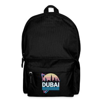 Dubai City Skyline Cityscape Retro - Backpack - black - Front