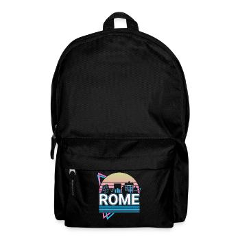 Rome City Skyline Cityscape Retro - Backpack - black - Front