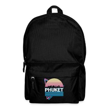Phuket City Skyline Cityscape Retro - Backpack - black - Front