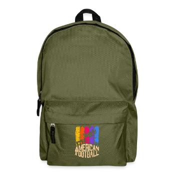 Centre de couleur de football américain - Sac à dos - vert olive - Devant