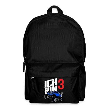 Monstertruck 3. Geburtstag Jungs Geschenk - Rucksack - Schwarz - Vorne