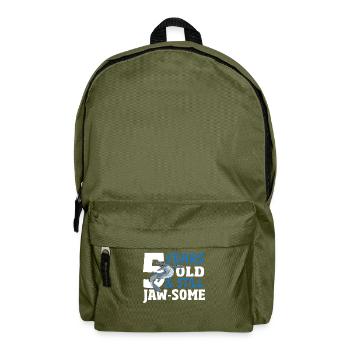 5 Years Old & Still Jaw-Some Mosasaurus Birthday - Rucksack - Olivgrün - Vorne