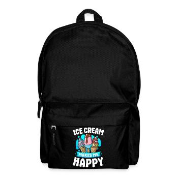 Crème glacée Cone Popsicle Crème glacée - Sac à dos - noir - Devant